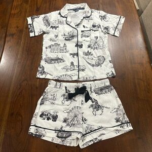 Katie Kime San Antonio Toile Texas Short Matching Pajama Set Size XXS
